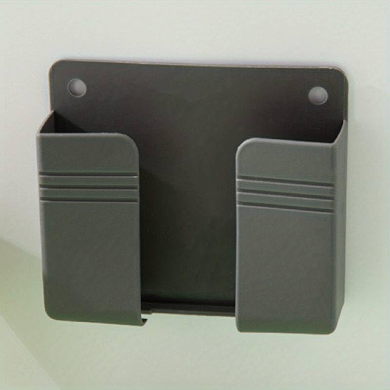Soporte de pared para teléfono, adhesivo fuerte y carga de datos, agujeros para tornillos, para colgar llaves, soporte de carga de teléfono multiusos para habitación/ducha/inodoro, compatible con