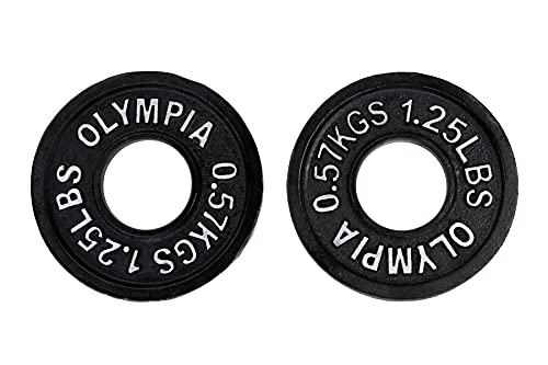 Black Olympic Plate (1.25 Lbs) Pair
