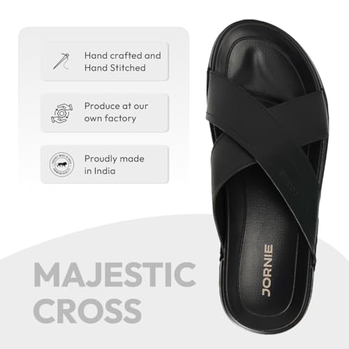 Image of Majestic Cross Strap Sandals | Structured Cross Band Design | Slip-On Entry | Textured Upper Finish | Flexible Sole Build |For Indoor Wear & Relaxed Outings
