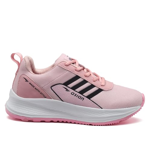 Image of ASIAN Women's Mercury-12 Casual Sneaker Shoes Lightweight Soft & Comfortable with Extra Cushion Lace-Up Shoes for Women's & Girl's