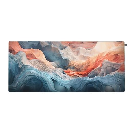 CHERRY XTRFY GP5, Gaming-Mauspad aus Stoff in XL (920 x 400 x 3 mm), Glattes Speed-Pad für Präzision, Vernähte Kanten, Rutschfest, Maschinenwaschbar, Amnis Blue