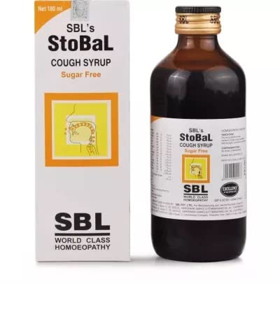 SBL Stobal Cough Syrup (Sugar Free) (180ml) Pack of 1 Bottle