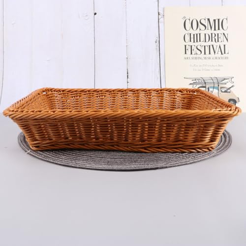 Cesta de PP rectangular FOMIYES caqui de 40x30cm lavable y perfecta para baño 8
