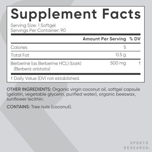 Sports Research Berberine with Coconut Oil