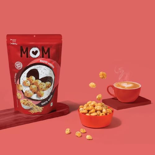 Image of MOM - Meal of the Moment, Roasted Khatta Meetha Makhana (Pack of 3), 52g - Gluten Free | Anti Oxidants | MSG Free | Zero Trans Fat | No added Preservatives and No Artificial Flavours
