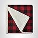 Eddie Bauer - Sherpa Throw Blanket for Couch 50x60 – Ultra Soft Reversible Fleece & Plush Sherpa Blanket, Warm Cozy Plaid Throw Blanket for Sofa, Bed, Living Room, Cabin Decor