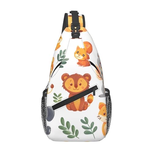 Mochila bandolera unisex con diseño de animal cute miniatura 1