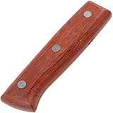 FOMIYES Mango de Madera Rojo Agujeros para Cortador de Cocina, Mango Reemplazable Antideslizante Pequeño, Accesorio Práctico para Cuchillos de Carnicero y Suministros de Cocina