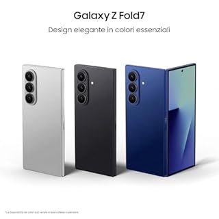 Samsung Galaxy Z Fold7 Smartphone AI pieghevole, 3 anni di Garanzia del produttore, RAM 12GB, 512GB, Display 6,5"/8", Camera 200MP, Batteria a lunga durata, Blue Shadow [Versione italiana]