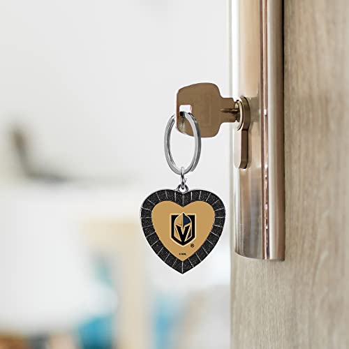 Rico Industries NFL Cincinnati Bengals NFL Rhinestone Heart Colored Keychain, Black, 3-inches in length — view 3