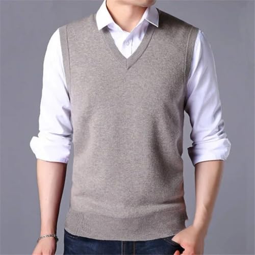 Men's Spring Knit Sweater Vest Sleeveless V-Neck Pullover Casual Streetwear Basic Tank Tops3