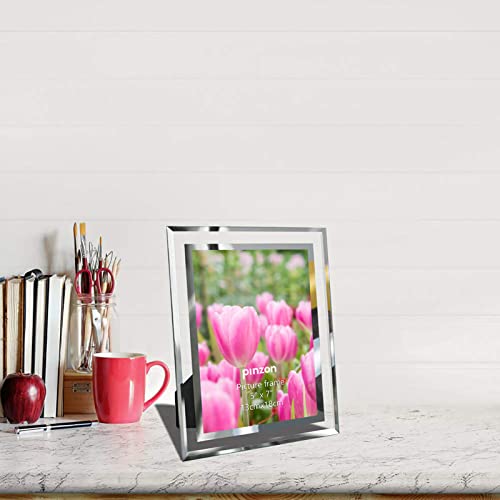 Amazon Brand – Pinzon 5X7 Mirror Glass Photo Frame For Photo Size 7X5, Glass Picture Frames For Desk Display (Set Of 2) #TOP5