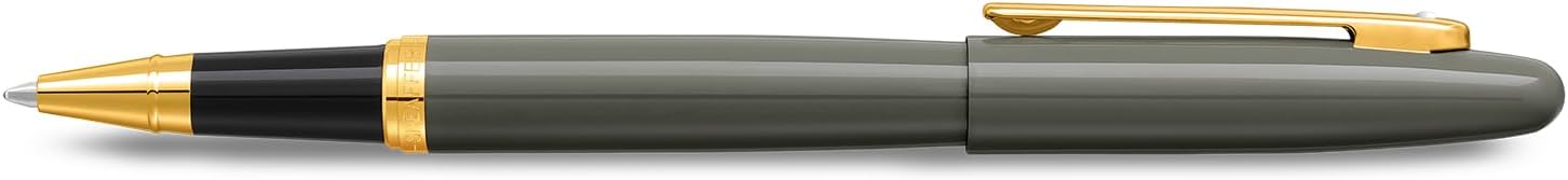 Sheaffer VFM 9427 Glossy Light Gray Rollerball Pen With PVD Gold Appointments