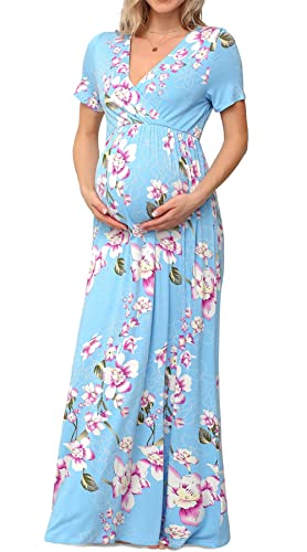 Xpenyo Women's Floral Maternity Dresses Summer Casual...