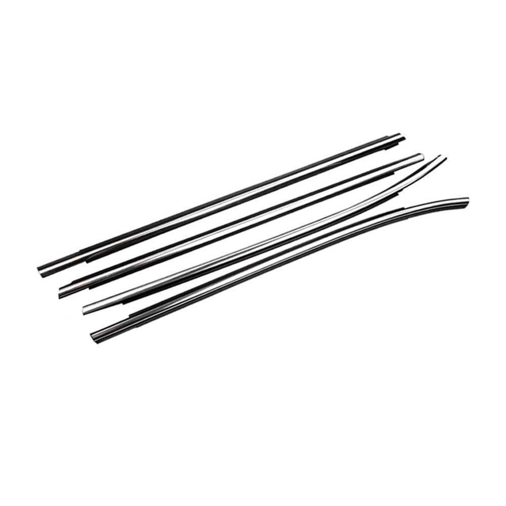 Car Seal Strip Chrome/Black 4Pcs Window Rubber Trim for Hyundai for IX35 for Tucson LM 2nd 2010-2015 Weatherstrip Seal Strips 82210-2S000(Chrome)