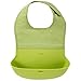 OXO Tot Waterproof Silicone Roll Up Bib with Comfort-Fit Fabric Neck, Green