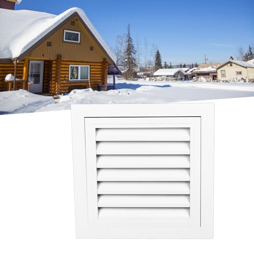 Giebellüftungsabdeckung 35 X 35 Cm, Wandlüftungsabdeckung aus Aluminiumlegierung mit Sieb, Hervorragende Luftstromeffizienz, 29,5 X 29,5 Cm Innengröße Wandlüftungsabdeckung für