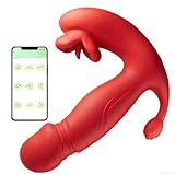 Qhysin Vibratorensets für Frauen Dildo Vibrator mit 9 Lecken + 9 Schubmodi + 9 Vibrationmodi Tragbar G Punkt Vibration für Frauen Klitoris Stimulator Anal Vibratoren Sex Spielzeug für die Frau Paare