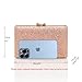 CARIEDO Women's Sparkling Clutch Purse Glitter Evening Bags Bling Handbag for Dance Wedding Party Prom Bride (Pink)