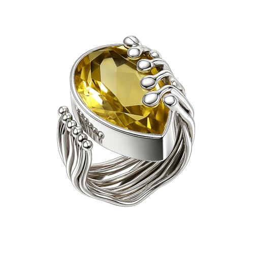 Bague argent 925 topaze citron le cadeau idéal de fête fait main