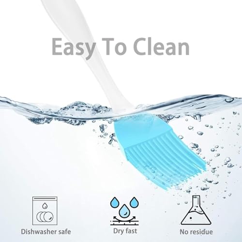 Image of Silicone Pastry Basting Brush, Set of 4 Heat-Resistant Food Grade Oil Brush, Non-Stick Kitchen Baking Brush for BBQ, Butter, Grilling & Marinade