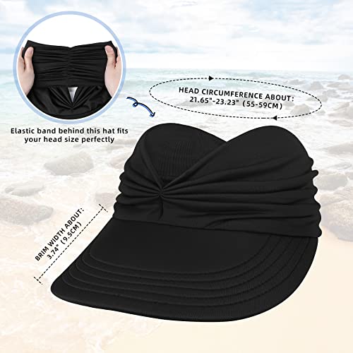 Zando MNFUZHS4864ADA1P Womens Sun Visor Hat Wide Brim Sun Hats For Women Uv Protection Hat Packable Womens Visors For Summer Hats thumb #2