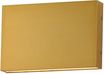 ET2 Lighting E23211-NAB Brik - 28W 2 LED Outdoor Wall Mount-7 Inches Tall and 11.75 Inches Wide, Finish Color: Natural Aged Brass