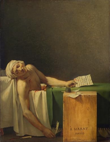 Jacques-Louis David La Mort de Marat Impression Toile Murale Salon Qualité Musée