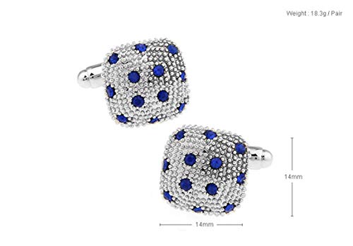 Set de mancuernas para hombre Daesar plateadas y azules miniatura 5