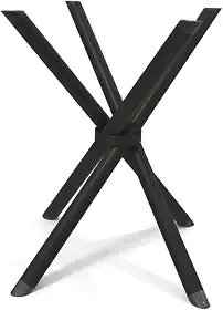 Base de Mesa Pé Aço Preta Reforçada Mesa Redonda ou Quadrada 4 Lugares