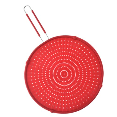 Mikinona 1Pc Oil Splash Guard Cooking Screen Multifunctional Frying Pan Cover Easy to Store Keep Kitchen Clean From Grease and Splatter for Frying and Straining