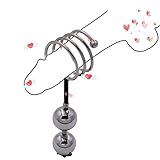 QiKKago Multifunzionale Argento in Acciaio Inossidabile Anello Filettato Accessorio Combinazione con Due Accessori A Sfera Solida, Carico-Cuscinetto Addestramento Accessori, Coppia Regalo - H9