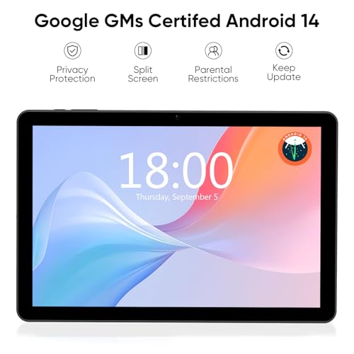 Tablet, 10 inch Android 14 Tablet, Octa-Core Processor Google Tablets with 10GB RAM + 64GB ROM 1TB Expand, GPS, 6000mAh, 1280x800 IPS Display, BT5.0, Dual Camera, WiFi 5, GPS (Blue) - Image 7