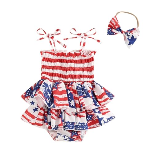 Generisch Categoría de producto: Pelele - Conjunto perfecto con diadema suave y cómoda ropa de juego para bebés de 0 a 18 meses, versátil y casual, Rojo2, 12-18 meses
