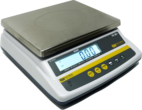 Easy Weigh PX 60 x 0.01 LB Capacity Digital Scale Rechargeable Battery Operated LCD Display Stainless Steel Platter KG Grams Ounces OZ Kitchen Deli Produce Electronic NTEP (PX-60)