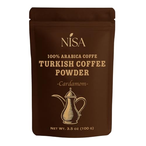 NISA Cardamom Turkish Coffee 3.5 Oz (100g) – 100% Arabica