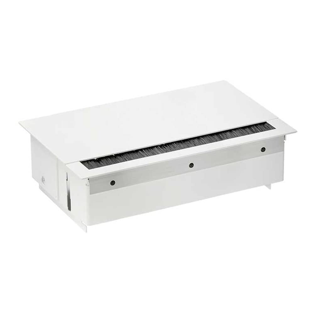 Kit bloc prise encastrable blanc Simon 400 avec couvercle brosse