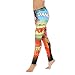 Alexandra Collection Womens Pop Art Printed Athletic Workout Leggings Pink/Black Small