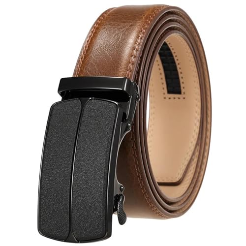 Men's Luxury Matte Automatic Buckle Leather Belt For Business Trousers
