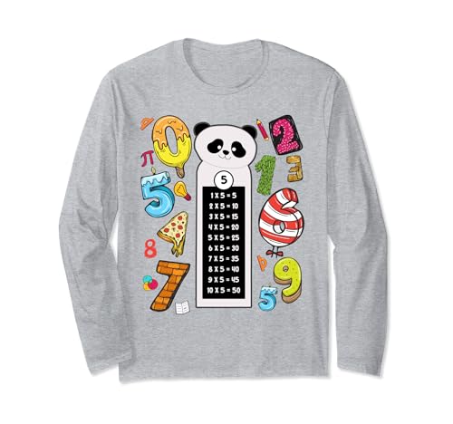 Idea costume per la festa della matematica per bambini e insegnanti numero matematica Maglia a Manica