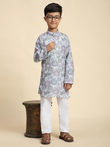 Image of Pro-Ethic Style Developer Boy's Cotton Embellished Kurta Pajama for Baby Kids Ethnic Wear (S-166)