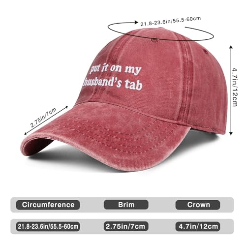 Image of Put It on My Husbands Tab Hat, Funny Vintage Trucker Hats Adjustable Cap for Men Women Classic Baseball Caps