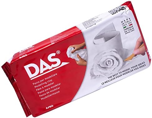 DAS Air-Hardening Modeling Clay - White Air Dry Clay 2.2lb Block - Pliable Air Clay for Sculpting and Coating - Easy to Use Air Dry Modeling Clay for All Ages - Molding Clay for Sculpting and More