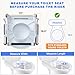 XIAOSHUNER Raised Toilet Seat with Handles - Adjustable Height - Add 5 inches - Toilet Seat Risers for Seniors - Supports 300lbs - for Standard/Round Toilet, Includes Lid, Elevated Toilet Seat, White