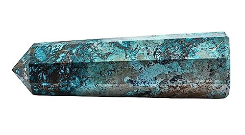 Image of Amazing Gemstone Chrysocolla Shattuckite Crystal Towers - Natural Healing Crystal Point Obelisk for Reiki Healing and Crystal Grid (2 inch to 3 inch INCH)
