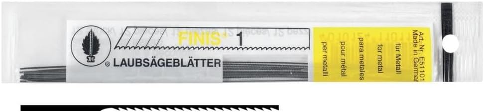 E511013 "Finis" Fine-Toothed Jig Saw Blade, 0 V, Black, Size 3