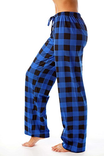 Image of Just Love Women's Buffalo Plaid Pajama Pants, 100% Cotton Jersey Knit Sleep and Lounge PJ Bottoms