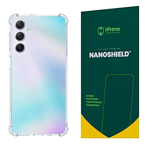 Kit Capa Capinha Para Samsung Galaxy M54 Tela de 6.7 Case Air Anti Impacto Transparente + Película Hprime Nanoshield (Transparente + Hprime Nanoshield)
