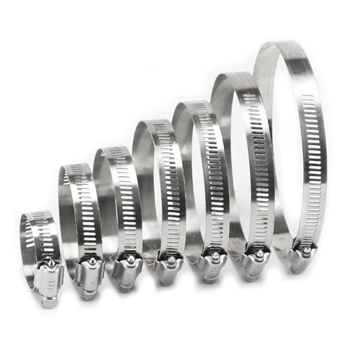 Stainless Steel Drive Hose Clamps Adjustable Water Pipe Tri Gear Worm Fuel Tube Spring Cramps Fixed Clip,19,29mm