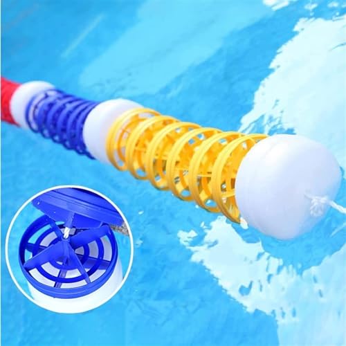 Cuerda divisor de seguridad para piscina 6m/19.7ft flotante con ganchos miniatura 6
